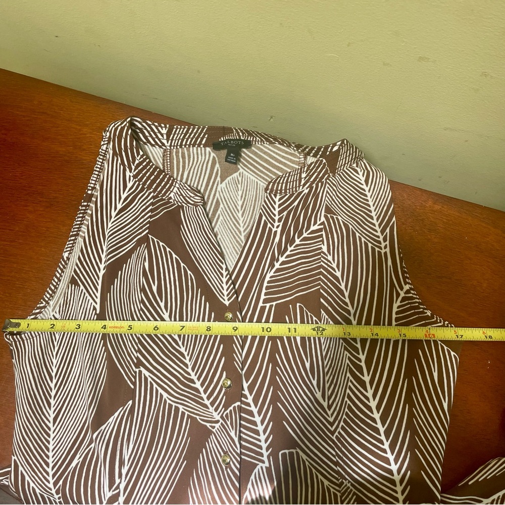 NWT Talbots women’s MP Jersey Shirtdress - Linear Palms print - Picture 12 of 12
